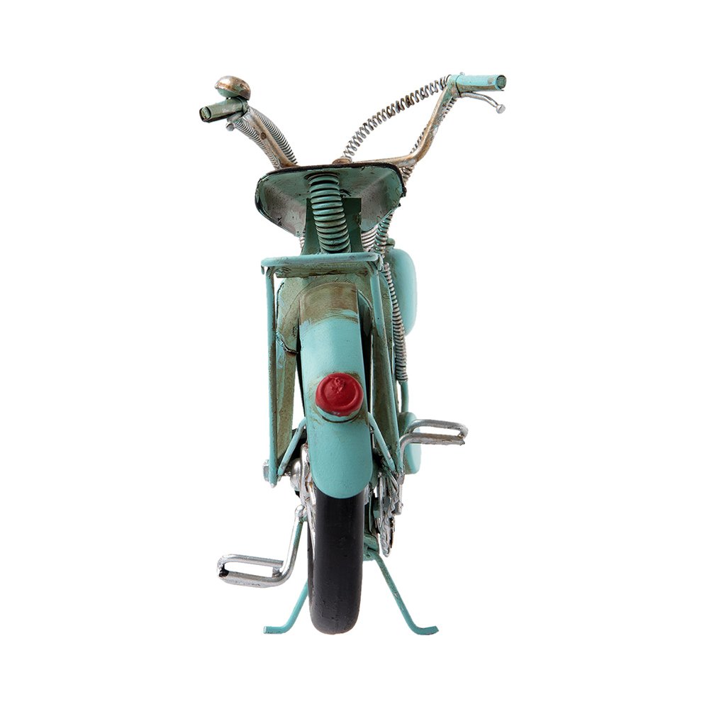 Miniatuur motor decoratie 27x9x17 cm blauw ijzer