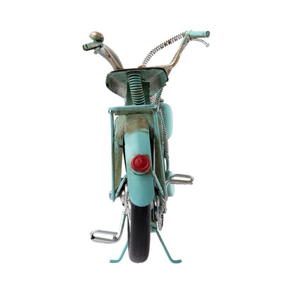 Miniatuur motor decoratie 27x9x17 cm blauw ijzer