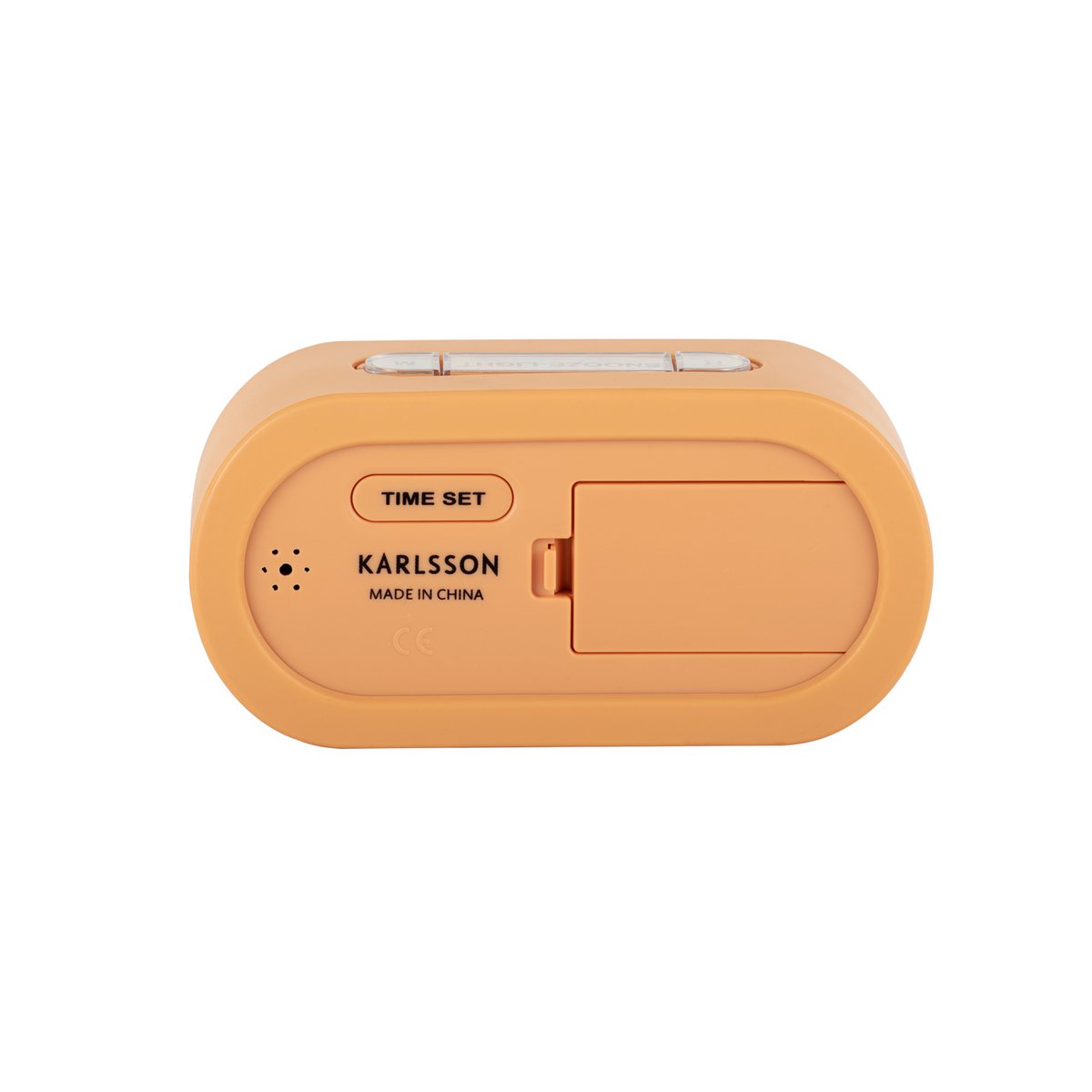 Wekker Karlsson Gummy oranje 14x7 cm