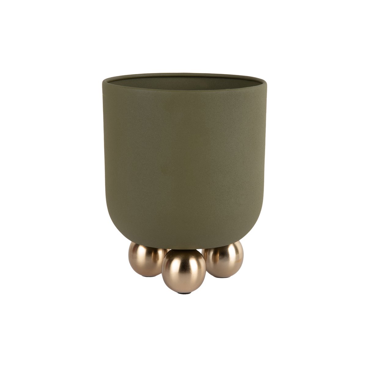 Plantenpot Estilo Klein 19 cm groen metaal
