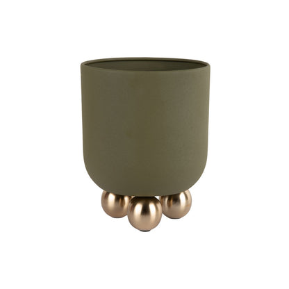Plantenpot Estilo Klein 19 cm groen metaal