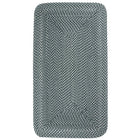 Vloerkleed rond 80x150 cm katoen zwart wit