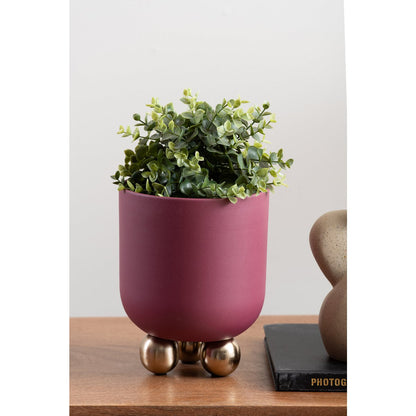 Plantenpot Estilo Klein 19x19x23 cm rood metaal