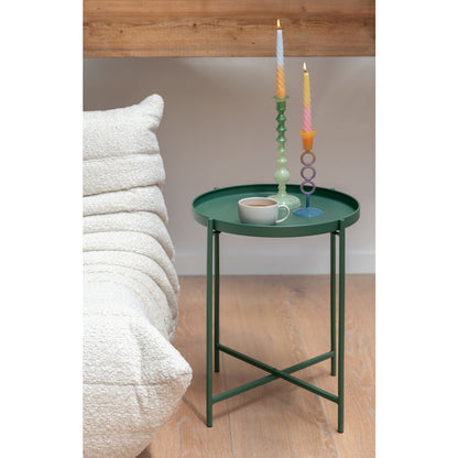Bijzettafel 40x40x49 cm groen ijzer