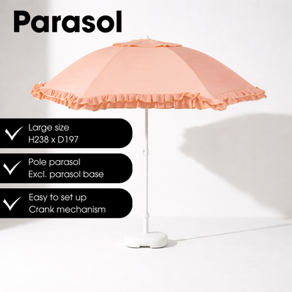 Parasol 195 cm perzik