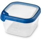 Vershoudbak vierkant 1.2L transparant donkerblauw