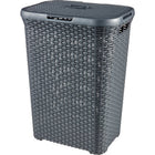 Wasmand 60L antraciet rieten look