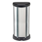Curver Decobin Pedal Bin Oval 40L Silver/Black