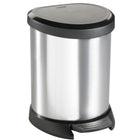 Curver Decobin Oval Pedal Bin 5L Silver/Black