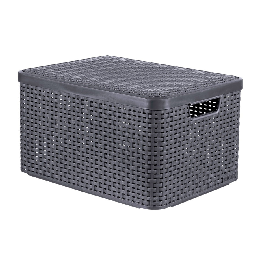 Curver Style Opbergmand Met Deksel 30L Antraciet