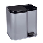 Curver Duo Pedal Bin 15L+6L Silver/Black