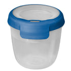 Vershoudbak rond 0.4L transparant donkerblauw