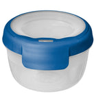 Vershoudbak rond 0.25L transparant donkerblauw