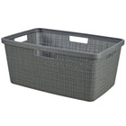 Wasmand 46L donkergrijs jute-look