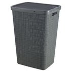 Wasmand Curver 58L donkergrijs jute-look