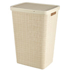 Wasmand 58L kunststof crème jute-look