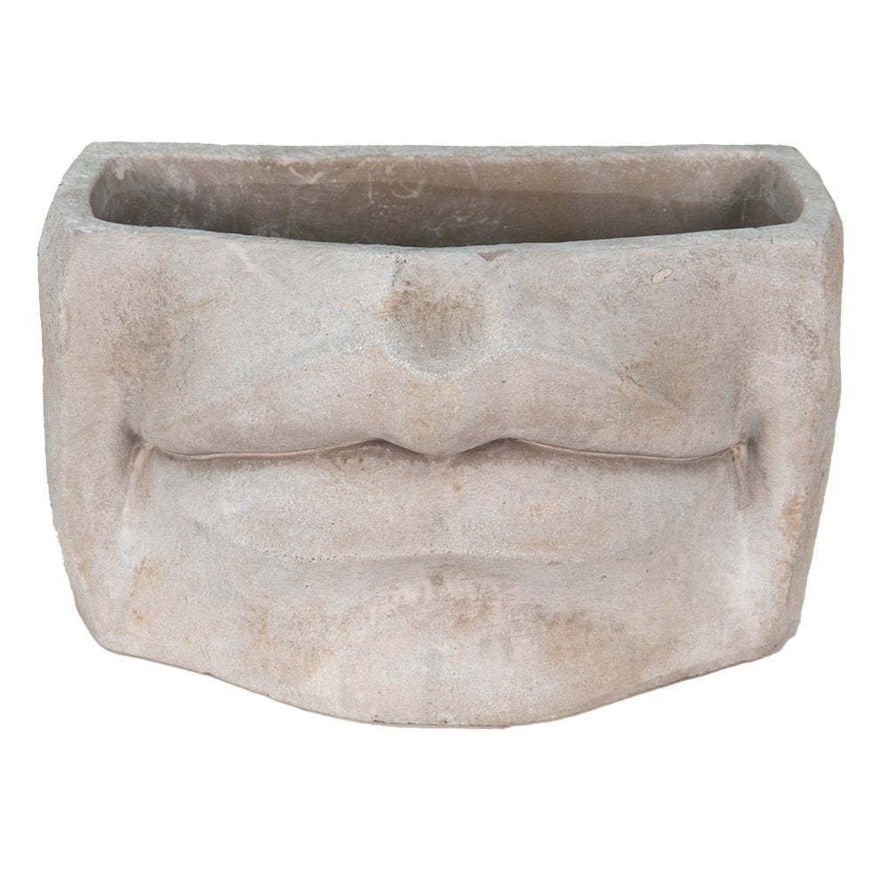 Flower Pot Mond 26x16x16 cm Grey Stone Flower Pot Indoor