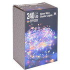 Silver Wire - Cluster - 240 LED - Multicolor