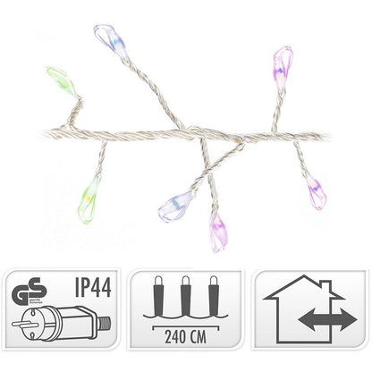 Zilverdraad - Cluster - 240Led - Multicolor