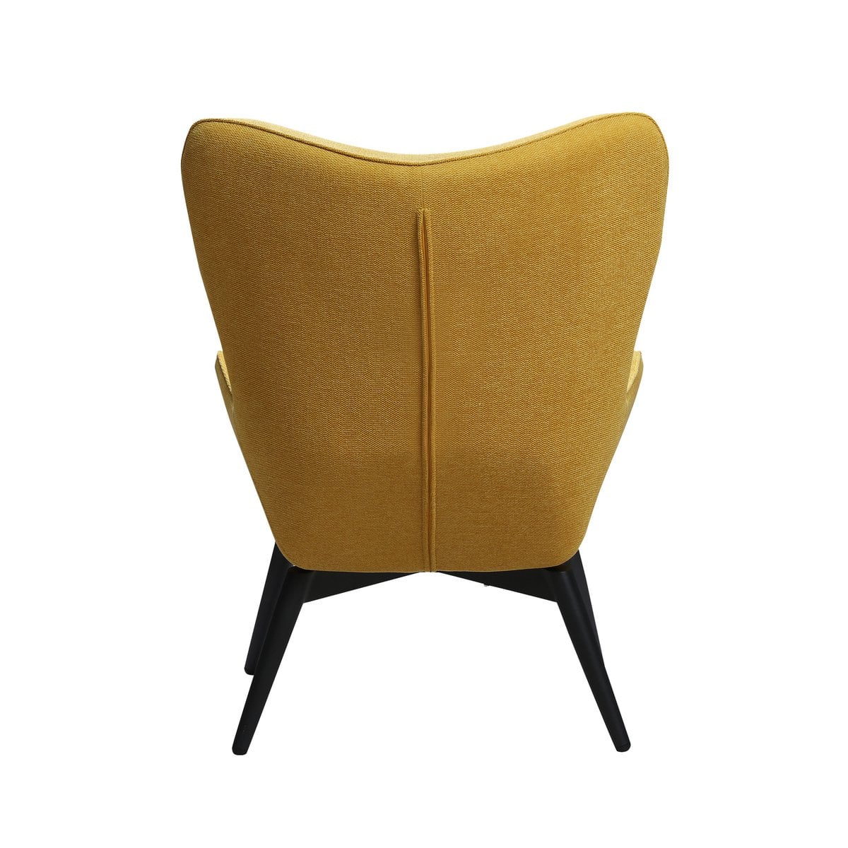Armchair with yellow structured fabric