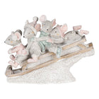 Beeld muis 15x5x11 cm wit kunststof