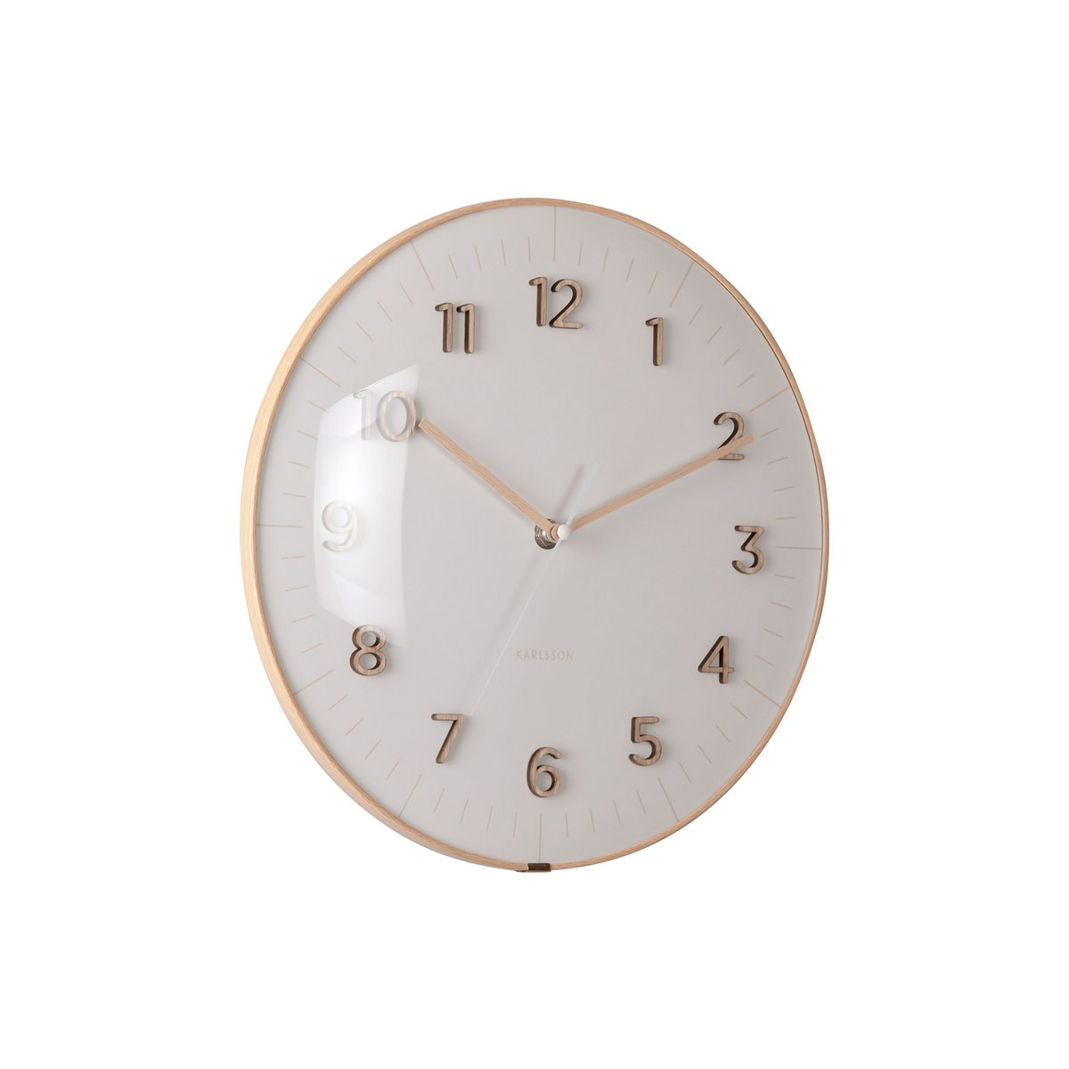 Wandklok 30 cm grijs PVC