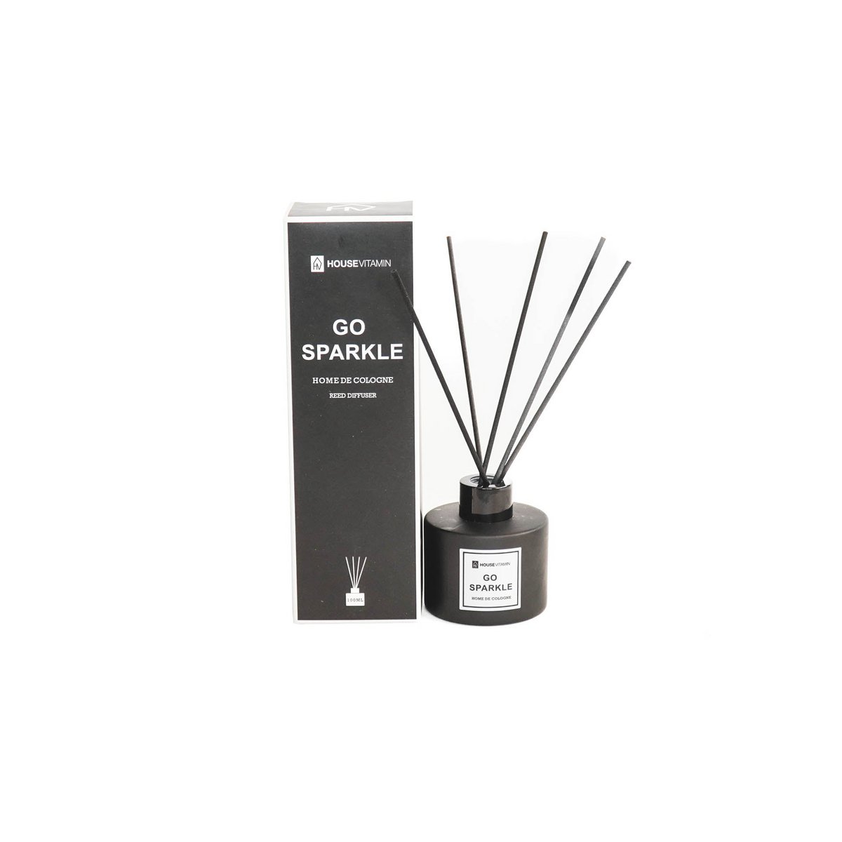 Rietverspreider amber 100 ml glas met fiber sticks