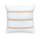 Kussenhoes 45x45 cm wit beige strepen