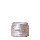 Sierpot keramiek mat zilver Ø6 cm