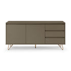Dressoir 150x40x70 cm grijs goud bruin