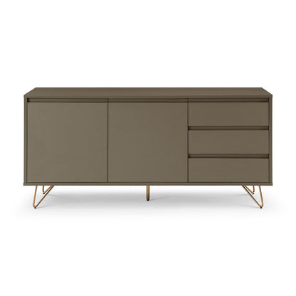 Dressoir 150x40x70 cm grijs goud bruin