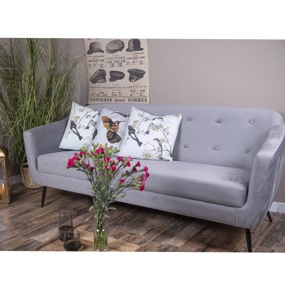 Sierkussen 45x45 cm wit beige synthetisch