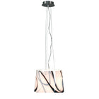 Glass Hanging Lamp Mixture Metal Glass White Diameter 29 Cm E27