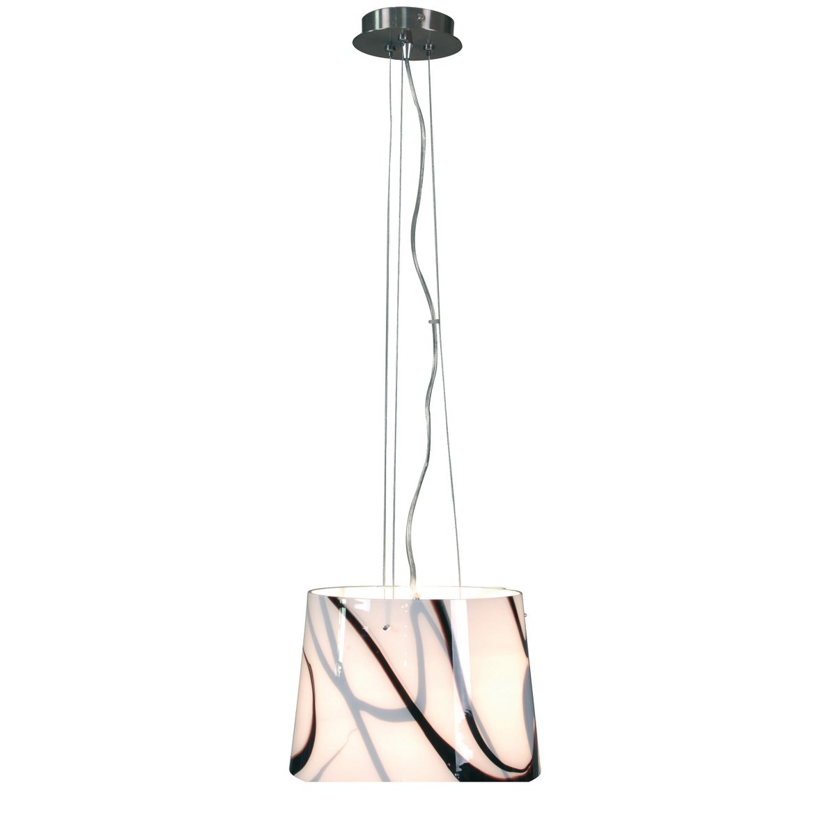 Hanglamp glas metaal wit Ø 29 cm E27