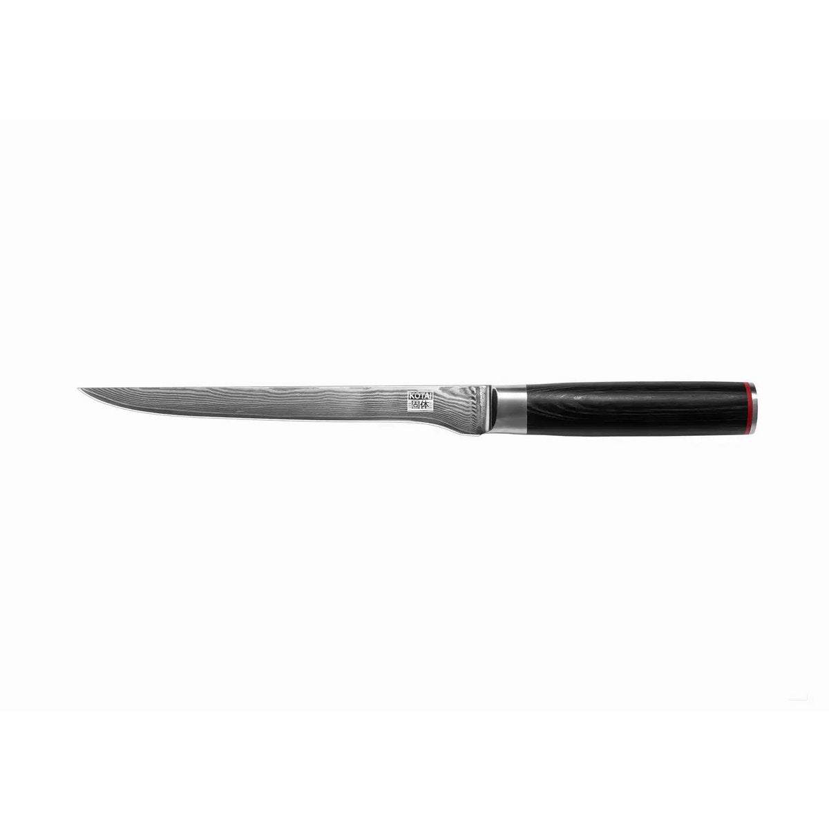Damascus fileermes 200 mm roestvrij staal hout