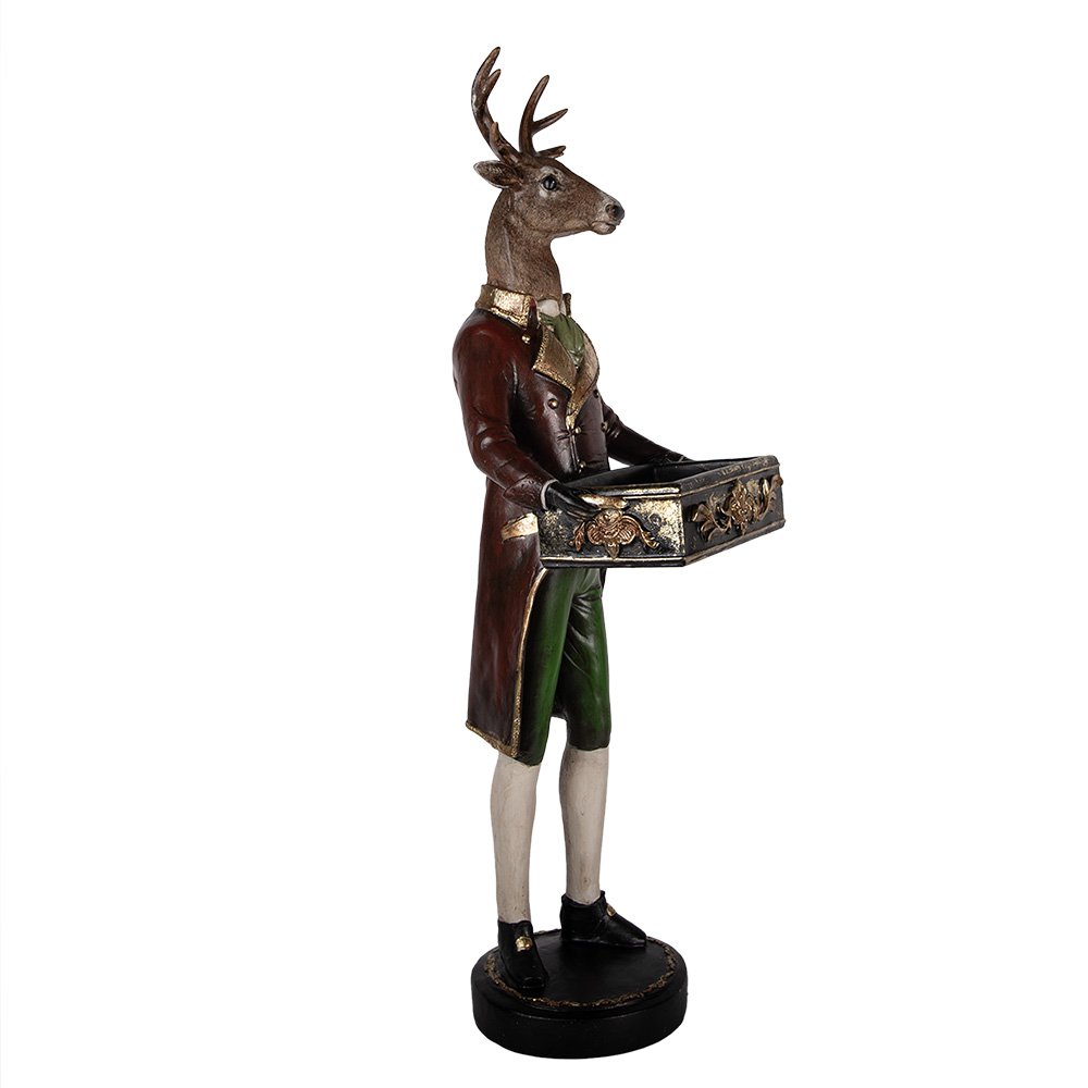 Decoratie Beeld Hert 32x31x96 cm Bruin Kunststof