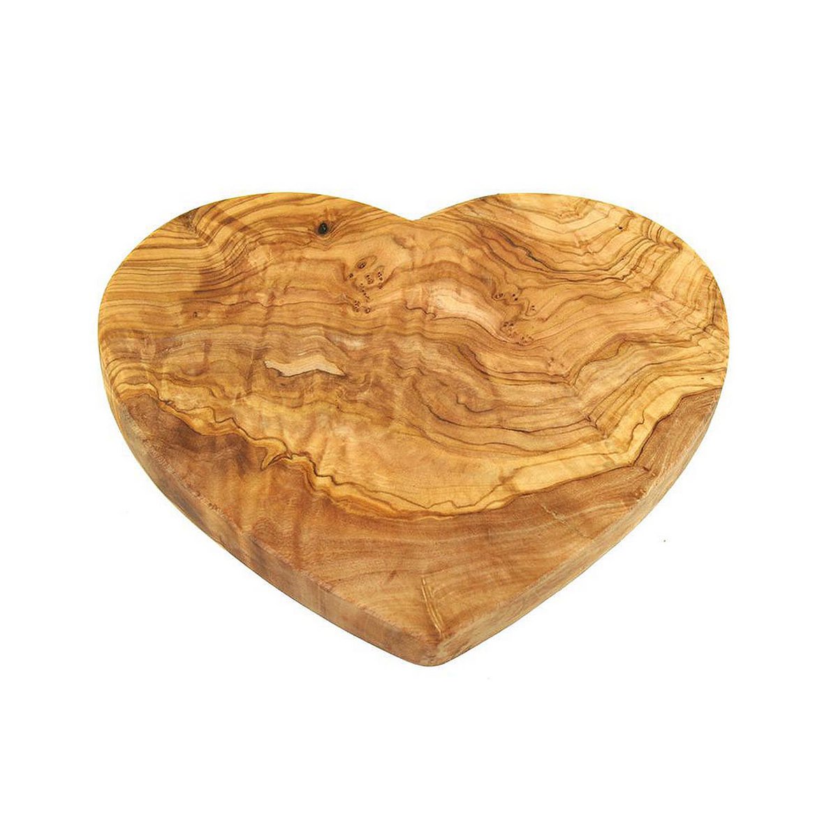 Ontbijtbord hartvormig 25 cm hout