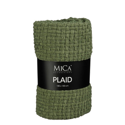Plaid 180x130 cm donkergroen polyester