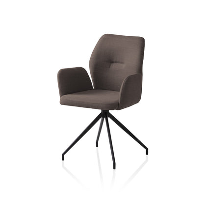 Fauteuil draaibaar bruin 59x58x88 cm