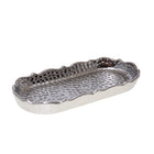Kop rechthoekig zilver keramiek 25x11.5x3 cm