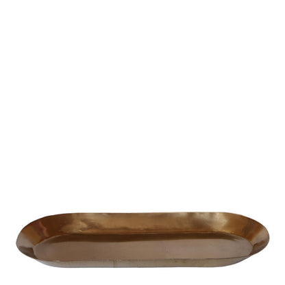 Ovaal dienblad metaal 30x13x4 cm