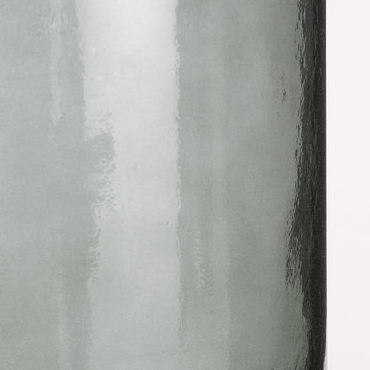 Decoratieve fles glas grijs 26x21 cm