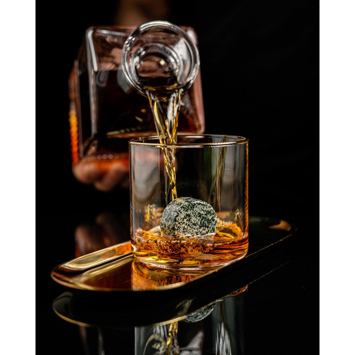Whisky stenen en sigarenasbak graniet