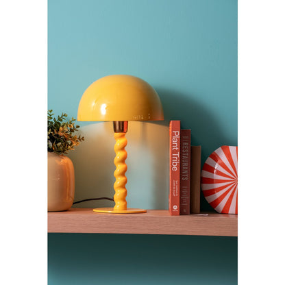 Tafellamp geel 25 cm ijzer