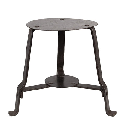 Plantentafel 18x18x22 cm Zwart IJzer Bijzettafel