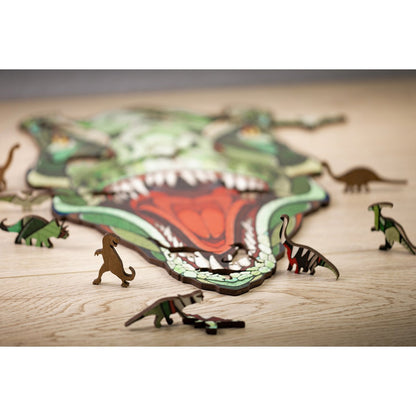 Houten legpuzzel T-Rex 27,9x17x0,5 cm berkenmultiplex