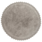Vloerkleed rond 110 cm grijs katoen