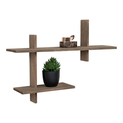 Wandplank grenenhout 54x15x58 cm bruin