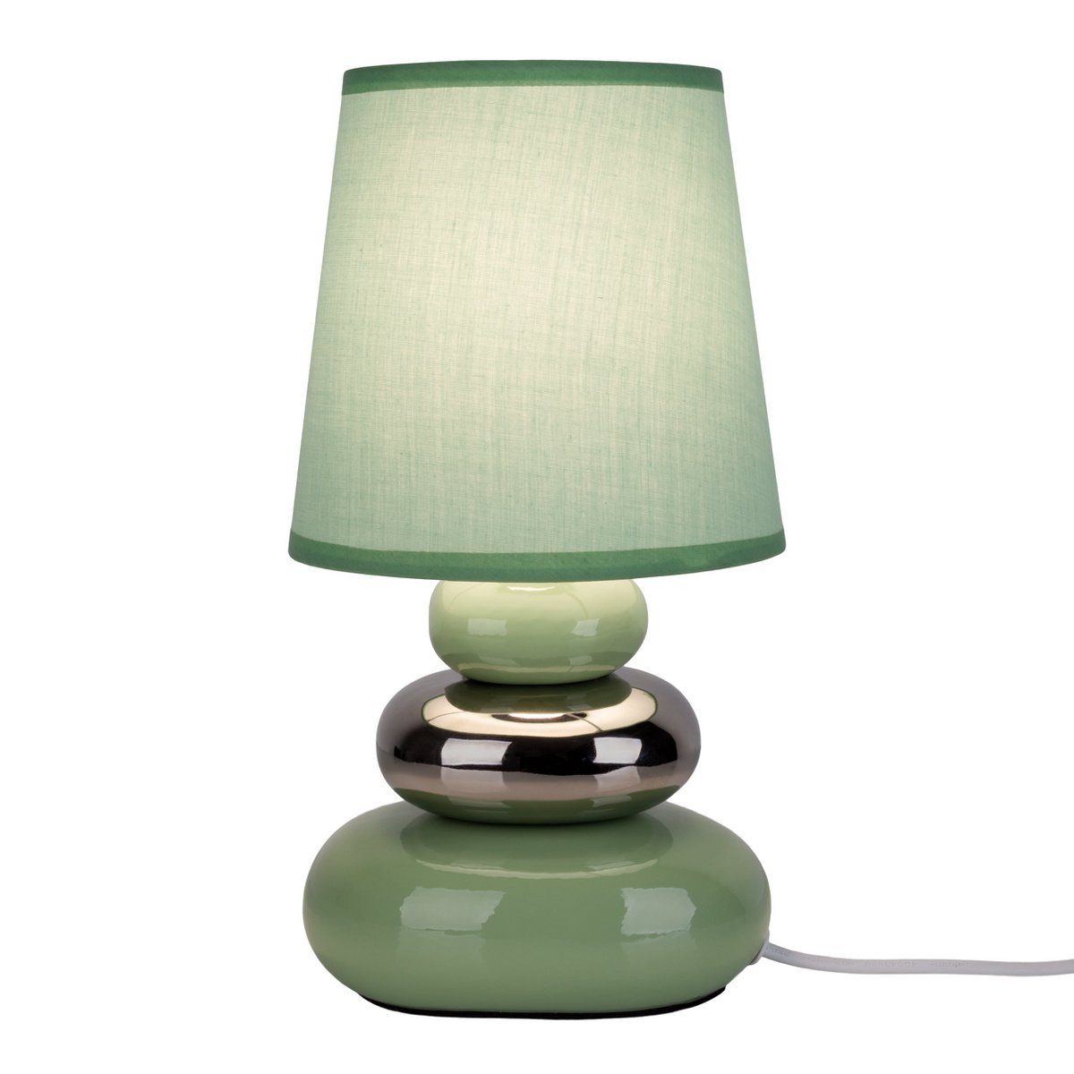 Ceramic table lamp "Stoney" Mint - Classic - Table Lay - - Mint - E14 - No information