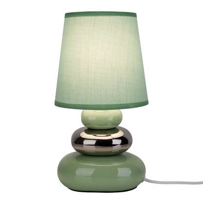 Ceramic table lamp "Stoney" Mint - Classic - Table Lay - - Mint - E14 - No information